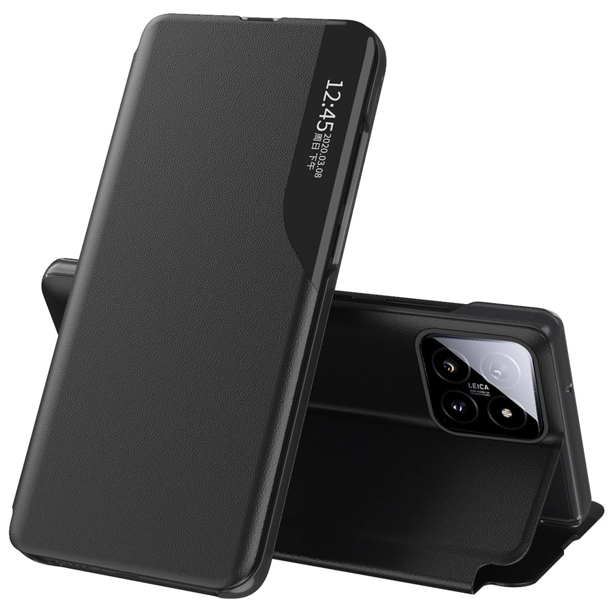 For Xiaomi 14 Case View Window PU Leather Flip Phone Cover