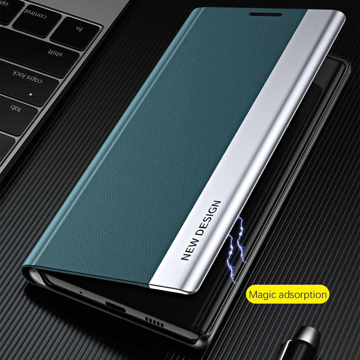 For Xiaomi 14 Case Nano Adsorption PU Leather Stand Phone Cover