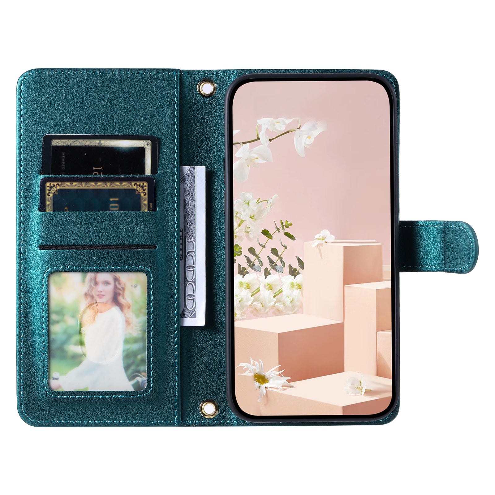 For Oppo A58 4G Case PU Leather Flip Stand View Crossbody Phone Cover