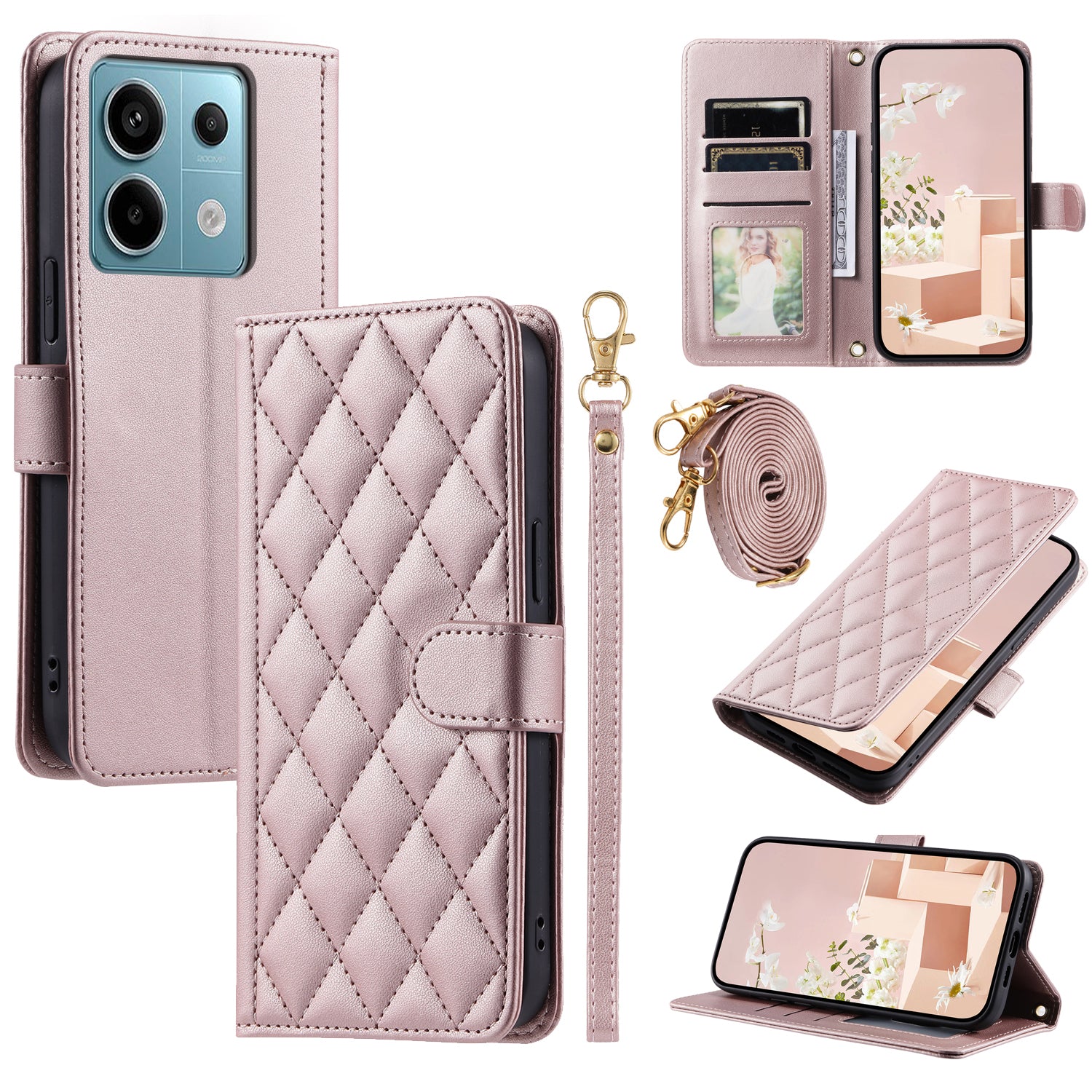 For Xiaomi Redmi Note 13 5G Wallet Phone Case Stand PU Leather Flip Cover