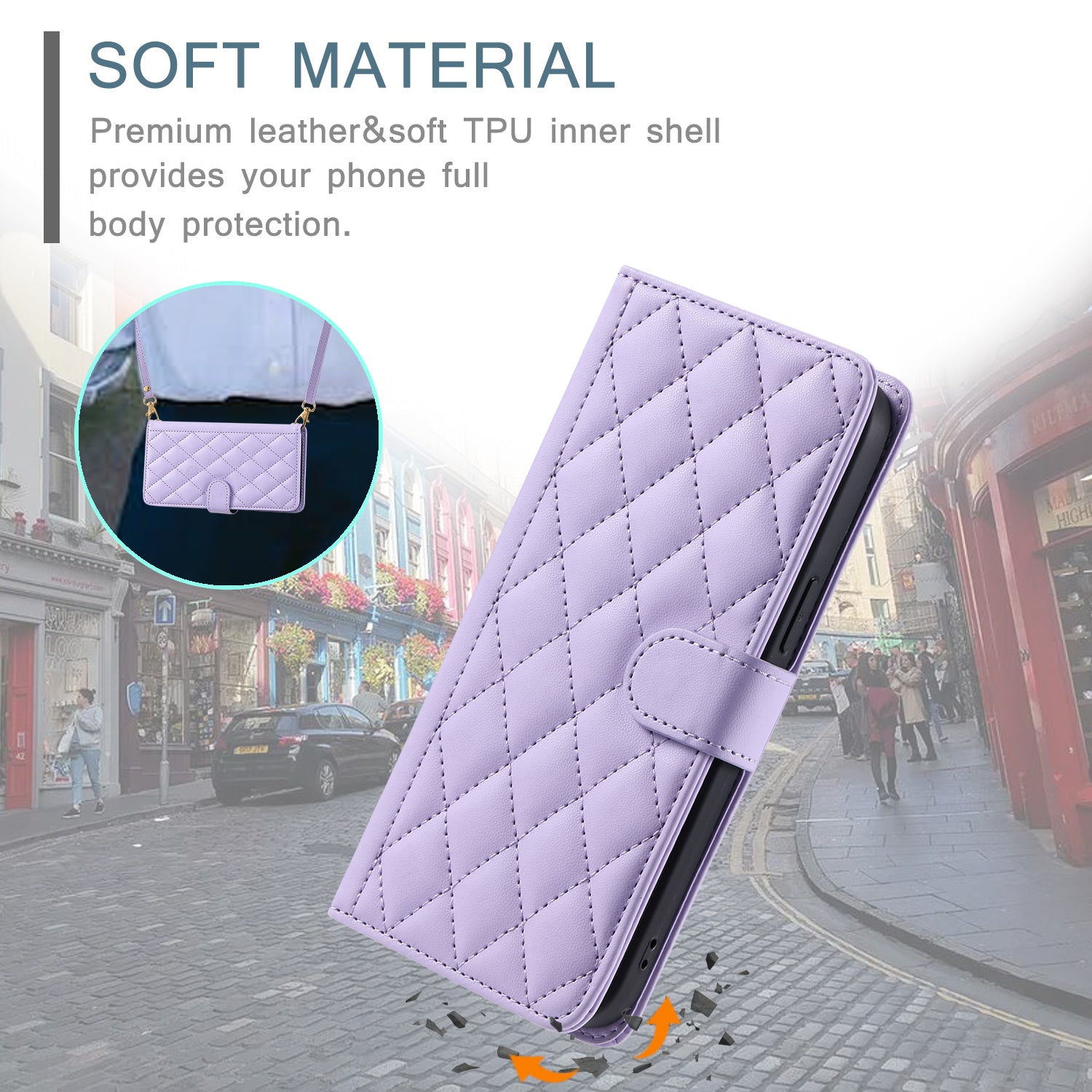 For Xiaomi Redmi Note 13 Pro 5G / Poco X6 5G Leather Case Rhombus Grid Card Holder Phone Cover