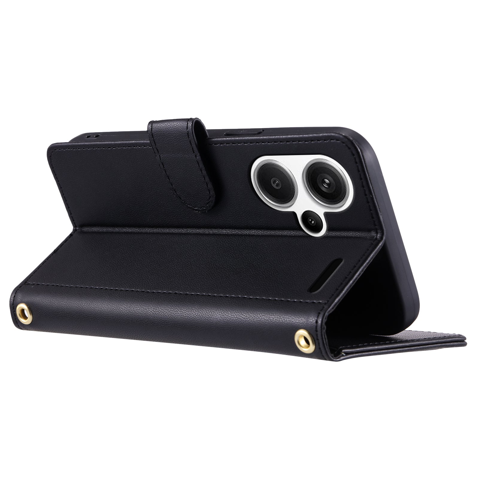 For Xiaomi Redmi Note 13 Pro+ 5G Case PU Leather Flip Stand View Crossbody Phone Cover