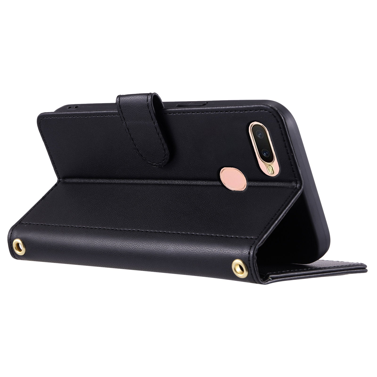 For OPPO A7 / A5S / A7N / A12 / A12S / A11K Crossbody Case Rhombus Grid Stand Phone Cover