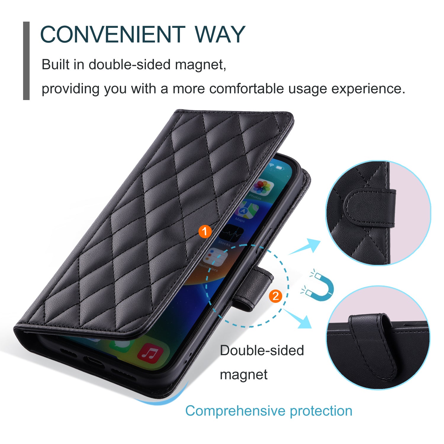 For OPPO A7 / A5S / A7N / A12 / A12S / A11K Crossbody Case Rhombus Grid Stand Phone Cover