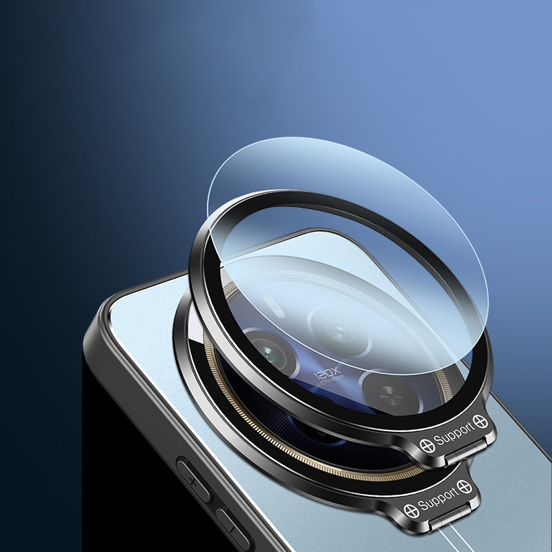 For Realme 12 Pro 5G / 12 Pro+ 5G Case Built-in Lens Film PC+TPU Phone Cover Support Magnetic Car Mount