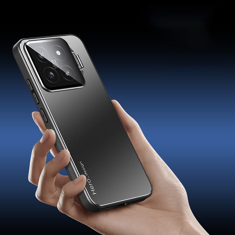 For Xiaomi 14 Case Lens Guard Kickstand PC+TPU Phone Cover Support Magnetic Car Mount