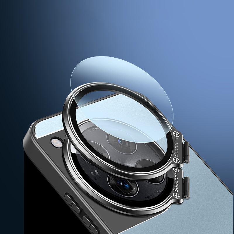 For OnePlus 12 5G Case Built-in Lens Film Hidden Kickstand Phone Cover Support Magnetic Car Mount