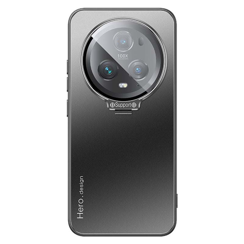 For Honor Magic5 Pro Cell Phone Case Works with Magnetic Car Mount Hidden Kickstand Back Cover