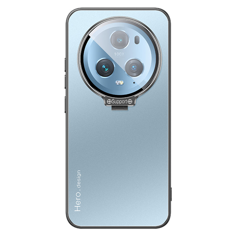 For Honor Magic5 Pro Cell Phone Case Works with Magnetic Car Mount Hidden Kickstand Back Cover