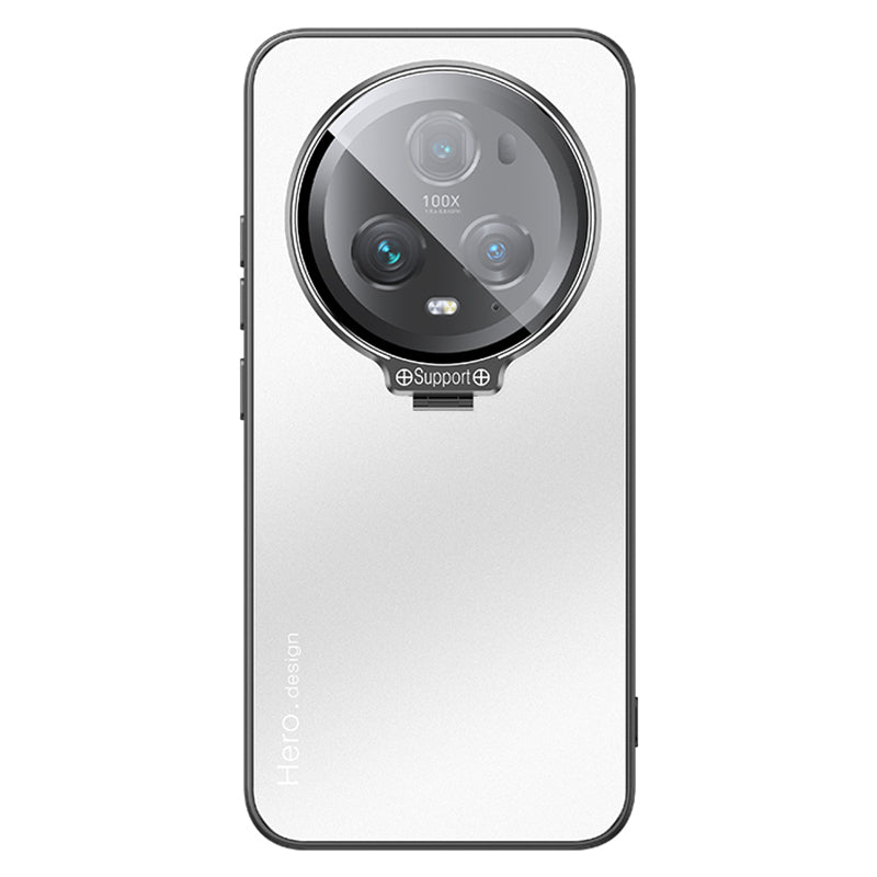 For Honor Magic5 Pro Cell Phone Case Works with Magnetic Car Mount Hidden Kickstand Back Cover
