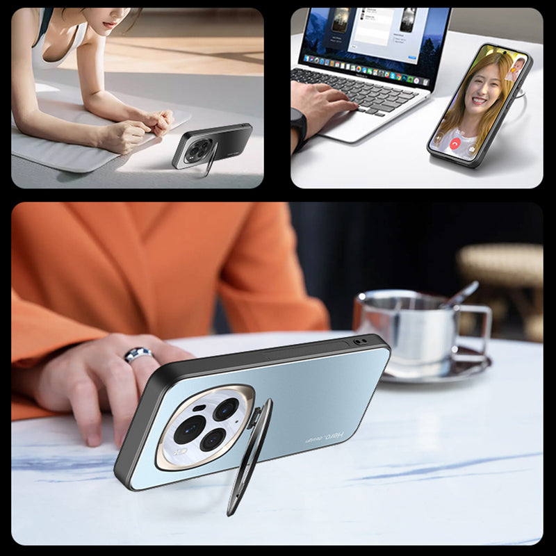 For Honor Magic6 Pro 5G Case Magnetic Hidden Phone Kickstand Back Cover with Lens Protection