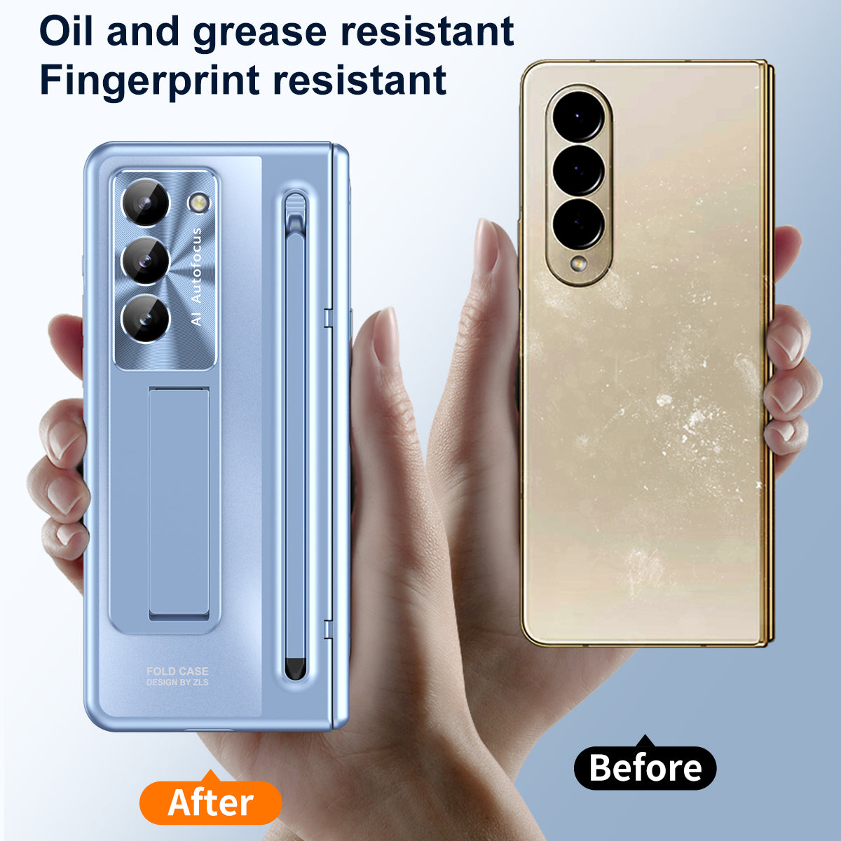 For Samsung Galaxy Z Fold6 5G Kickstand Case Hinge PC Phone Cover with Tempered Glass Film / Stylus