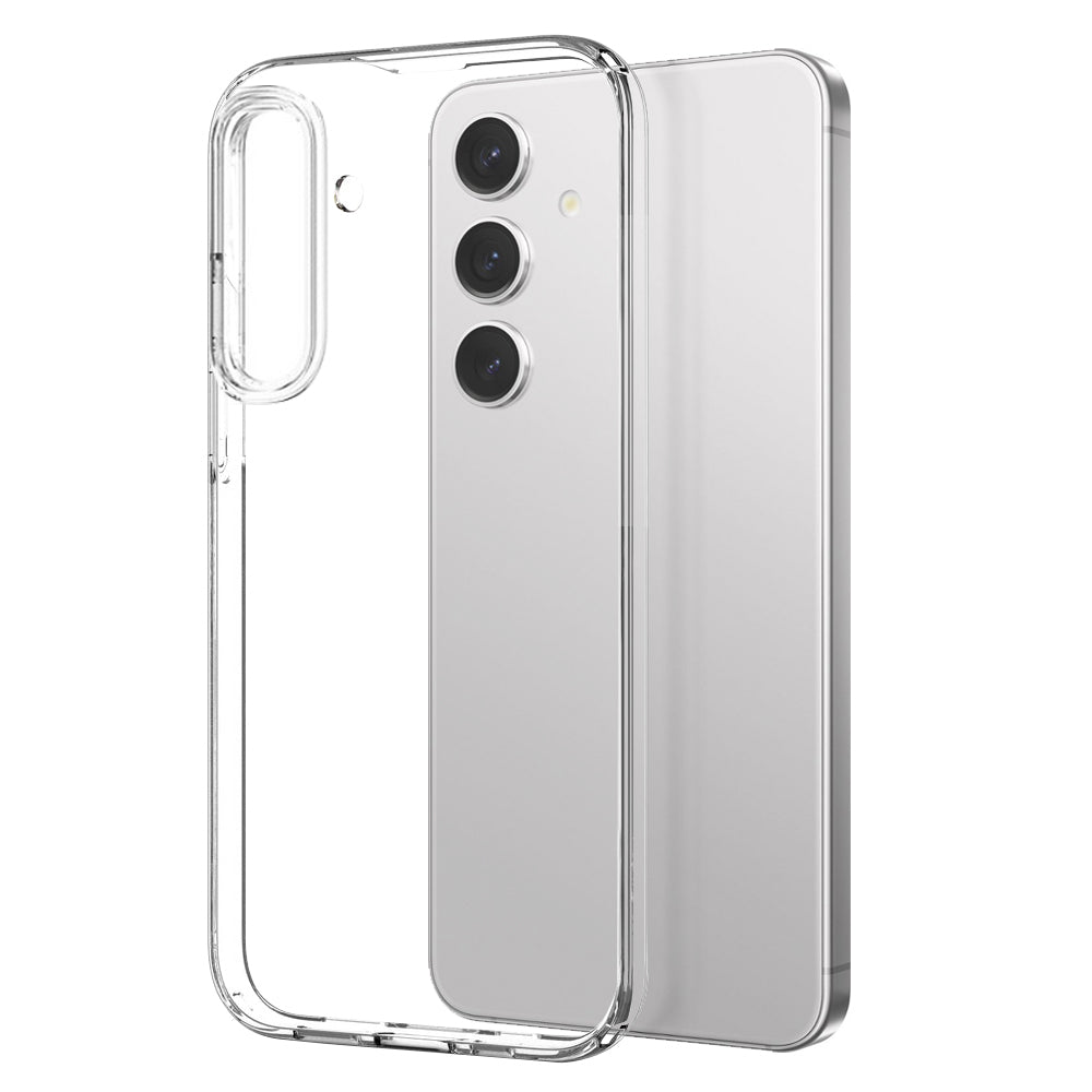 NORTHJO For Samsung Galaxy S24+ Clear TPU Phone Case+Tempered Glass Film (Support Fingerprint Unlock)