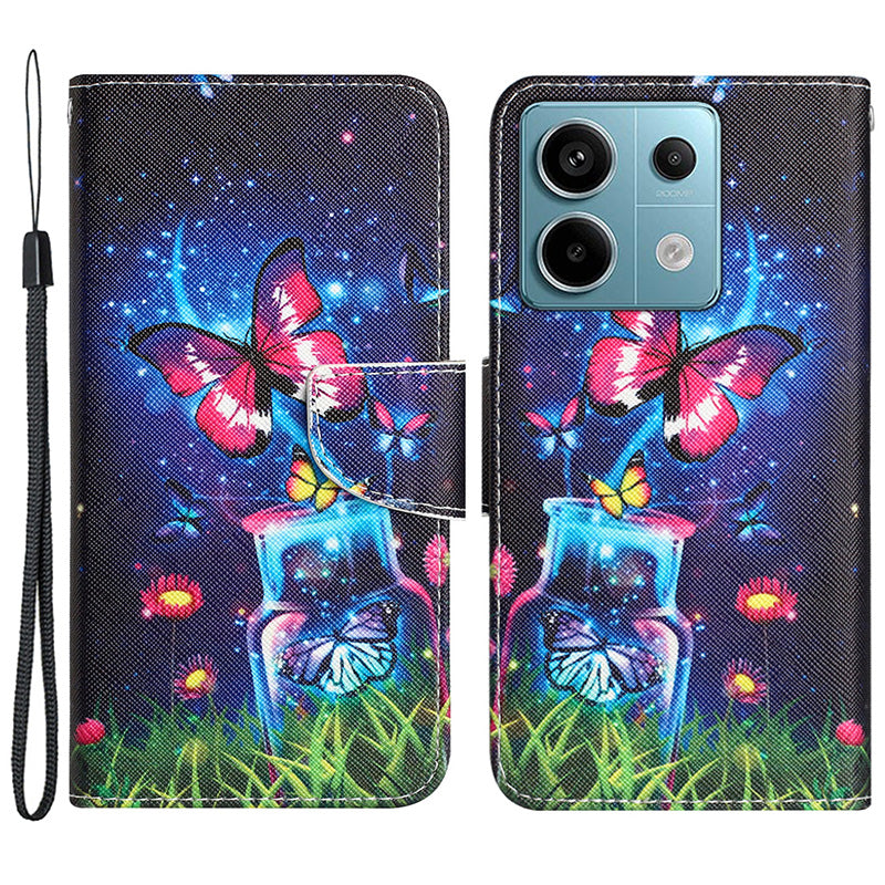 For Xiaomi Redmi Note 13 Pro 5G / Poco X6 5G Case Pattern Printing Leather Wallet Cover