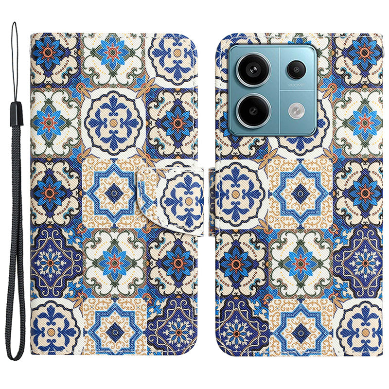 For Xiaomi Redmi Note 13 Pro 5G / Poco X6 5G Case Pattern Printing Leather Wallet Cover
