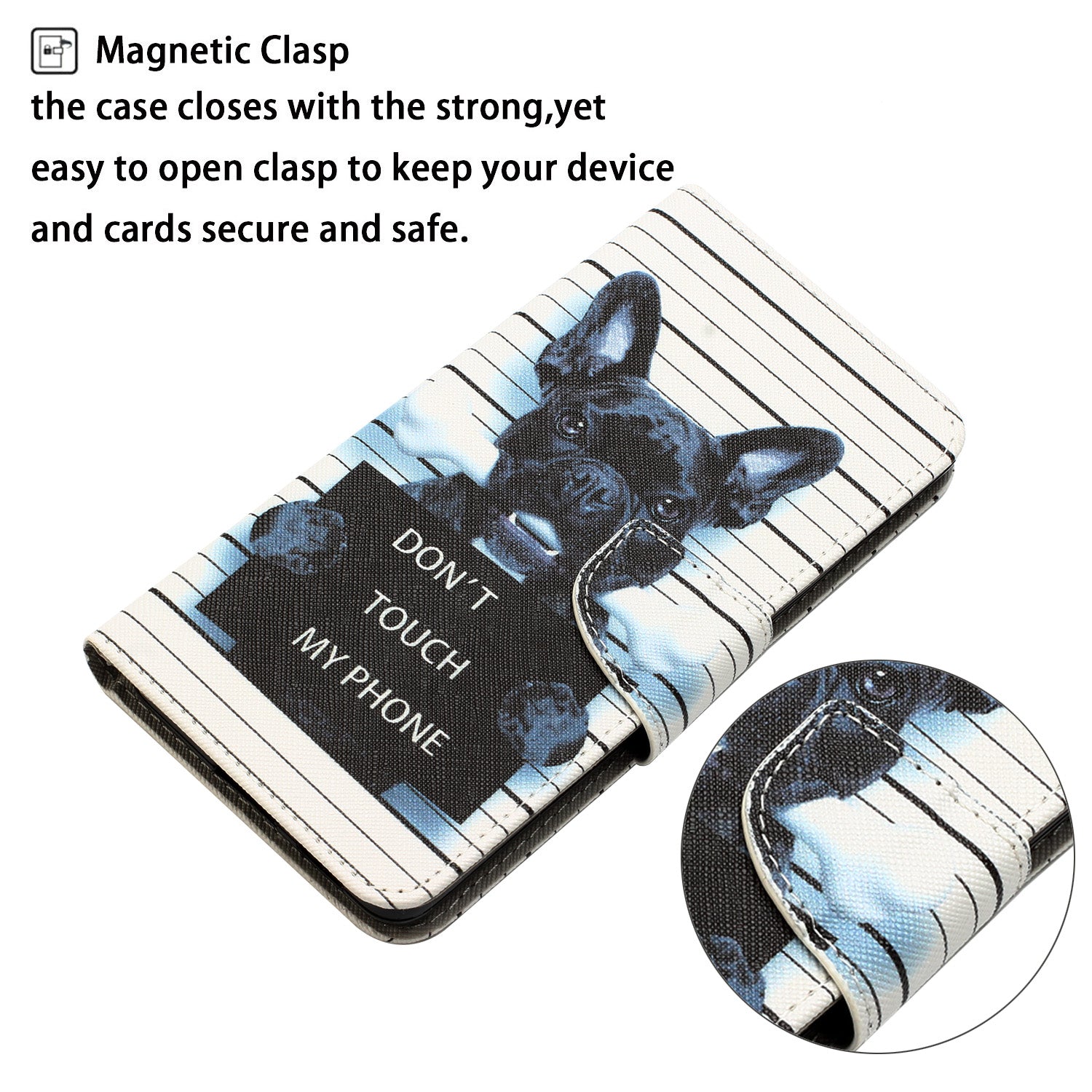 For Xiaomi Redmi Note 13 5G Case PU Leather Magnetic Clasp Pattern Printing Phone Cover