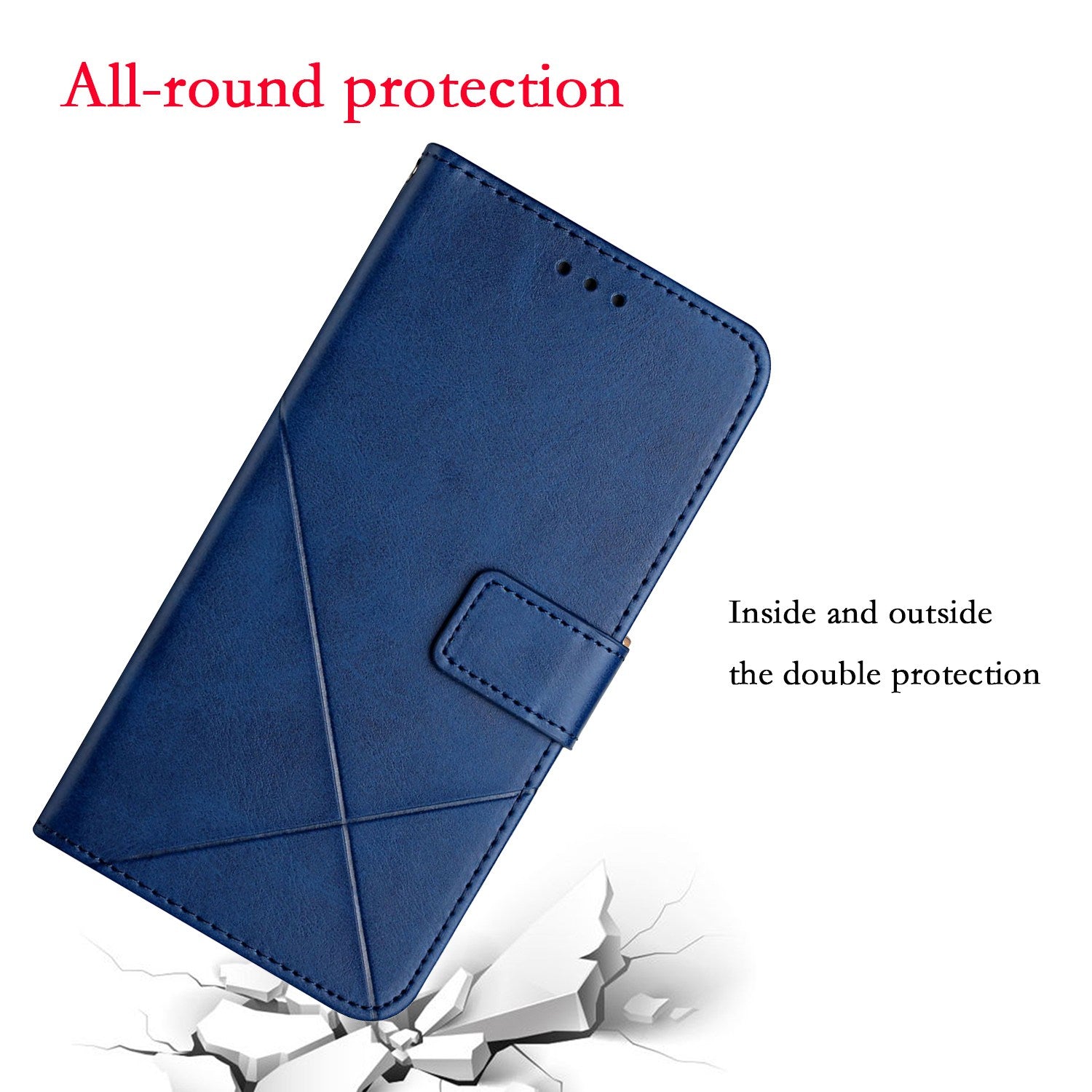 For Xiaomi Redmi Note 13 Pro 4G / Poco M6 Pro 4G Case Lines Imprinted PU Leather Wallet Stand Phone Cover