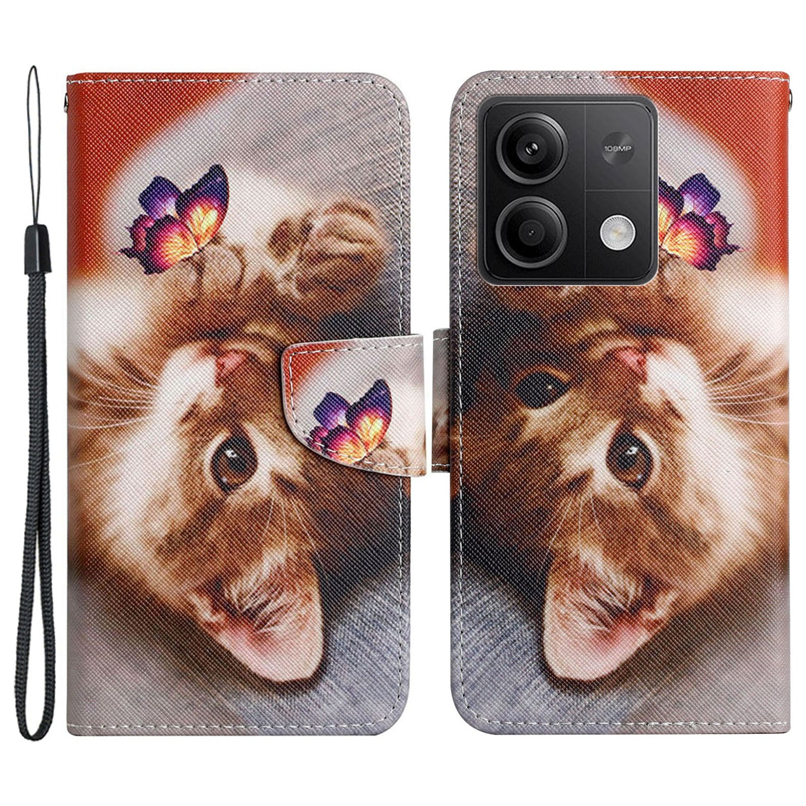 For Xiaomi Redmi Note 13 5G Case Pattern Printing Protective Leather Folio Phone Cover