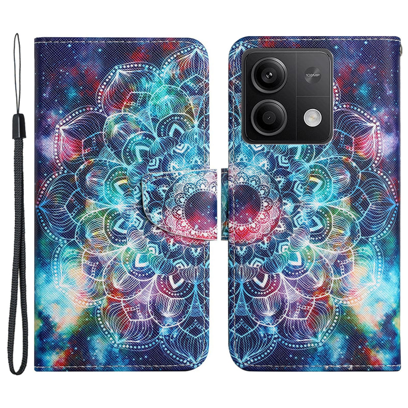 For Xiaomi Redmi Note 13 5G Case Pattern Printing Protective Leather Folio Phone Cover