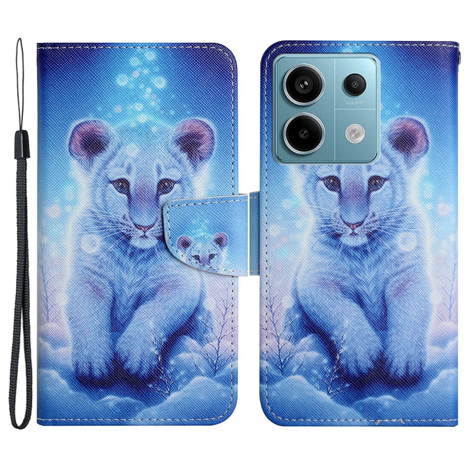 For Xiaomi Redmi Note 13 Pro 5G / Poco X6 5G Wallet Case Pattern Print Leather Phone Cover