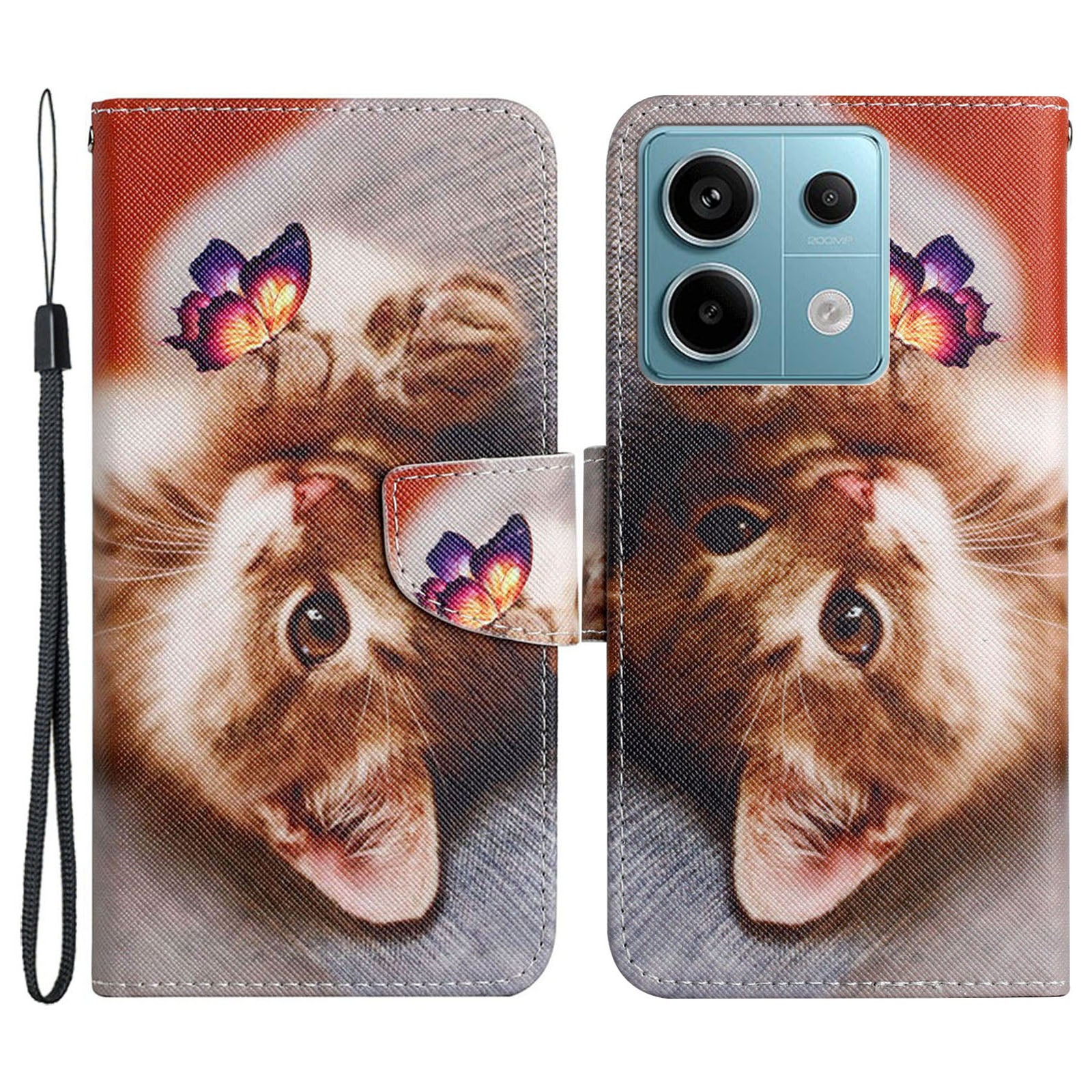 For Xiaomi Redmi Note 13 Pro 5G / Poco X6 5G Wallet Case Pattern Print Leather Phone Cover