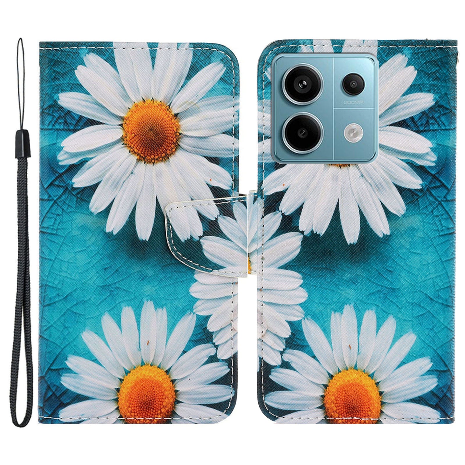For Xiaomi Redmi Note 13 Pro 5G / Poco X6 5G Wallet Case Pattern Print Leather Phone Cover