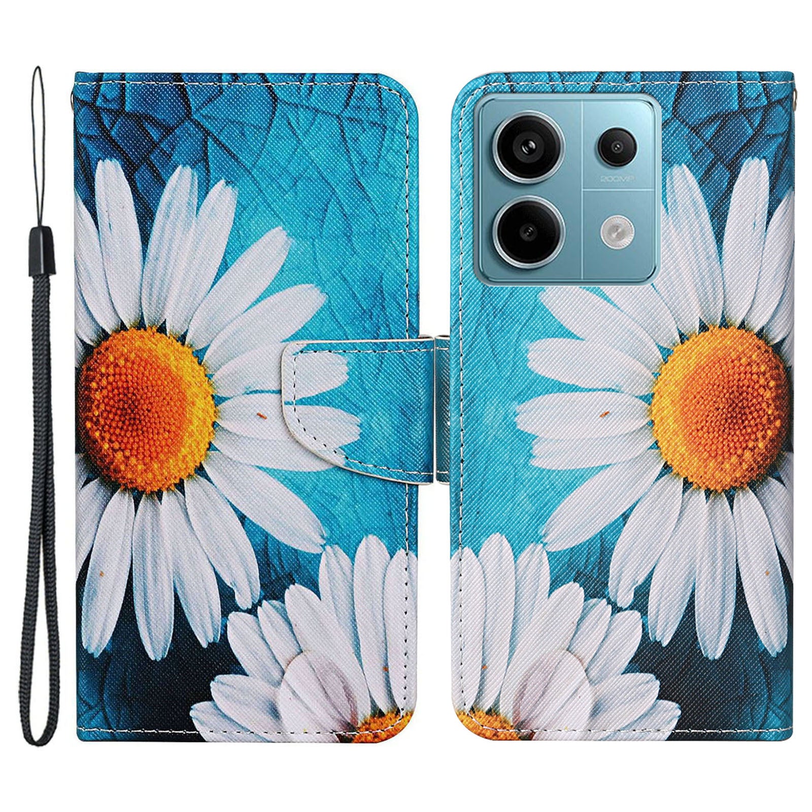 For Xiaomi Redmi Note 13 Pro 5G / Poco X6 5G Wallet Case Pattern Print Leather Phone Cover