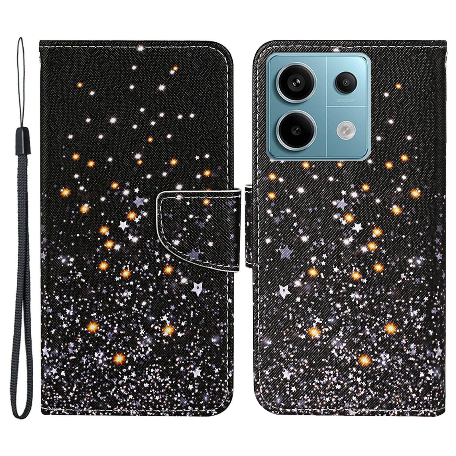 For Xiaomi Redmi Note 13 Pro 5G / Poco X6 5G Wallet Case Pattern Print Leather Phone Cover