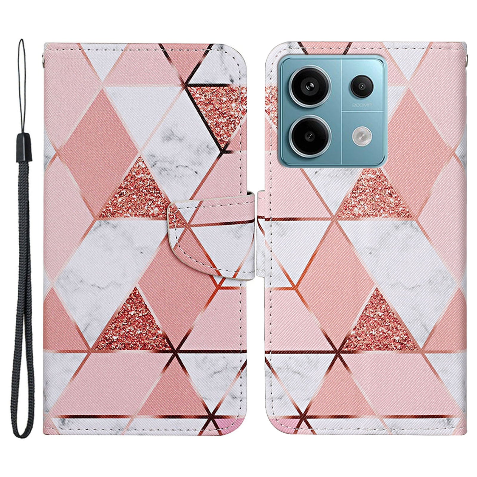For Xiaomi Redmi Note 13 Pro 5G / Poco X6 5G Wallet Case Pattern Print Leather Phone Cover