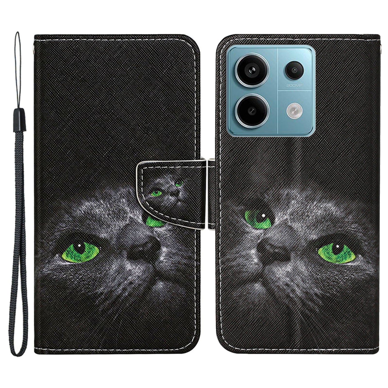 For Xiaomi Redmi Note 13 Pro 5G / Poco X6 5G Wallet Case Pattern Print Leather Phone Cover