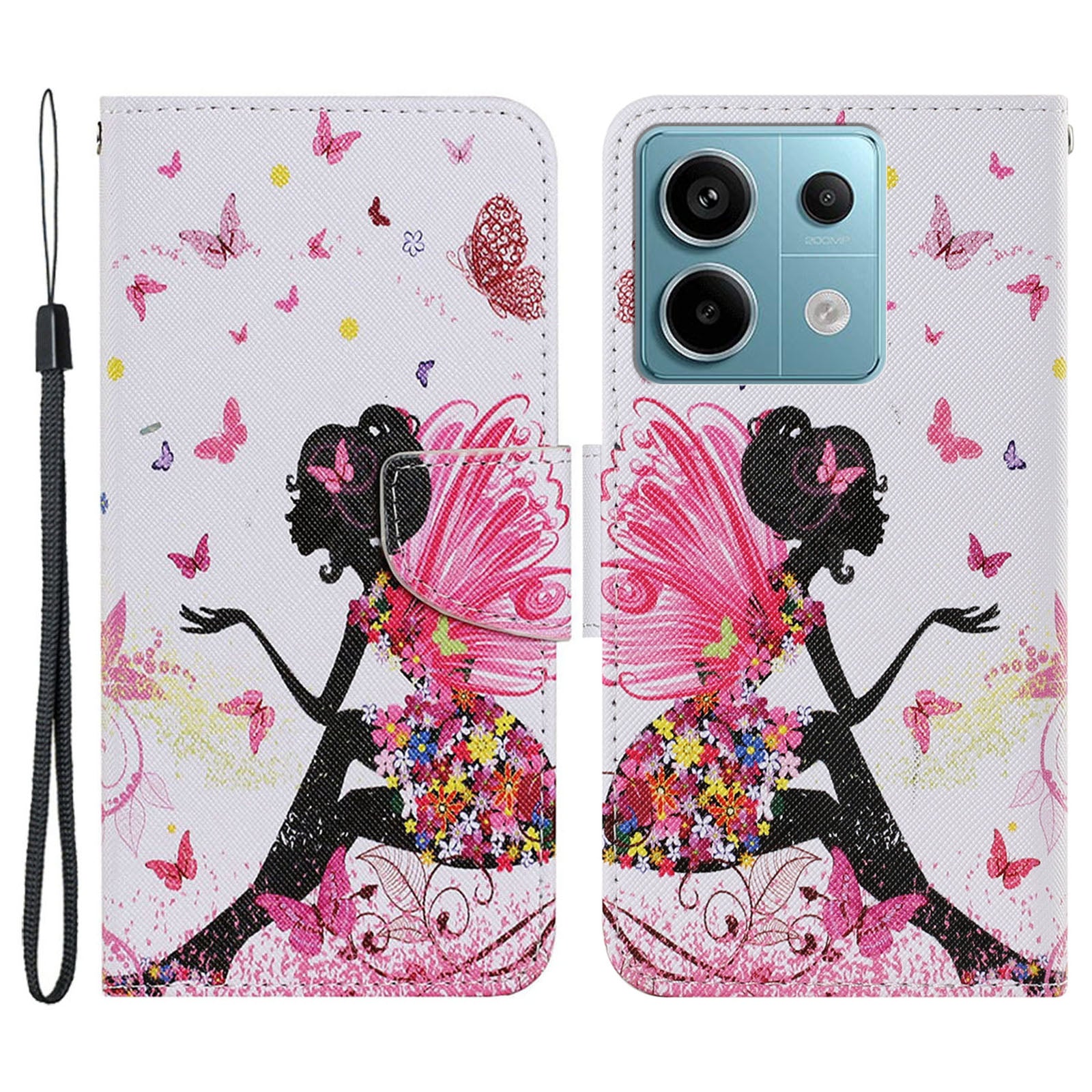 For Xiaomi Redmi Note 13 Pro 5G / Poco X6 5G Wallet Case Pattern Print Leather Phone Cover
