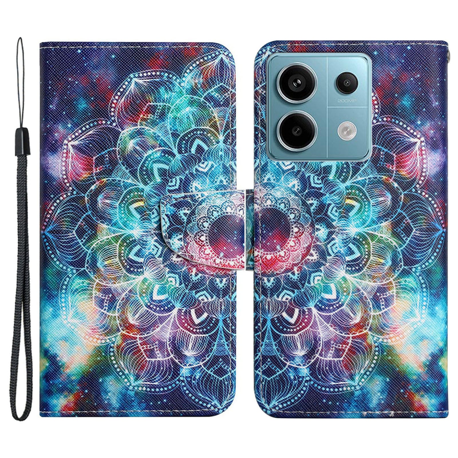 For Xiaomi Redmi Note 13 Pro 5G / Poco X6 5G Wallet Case Pattern Print Leather Phone Cover