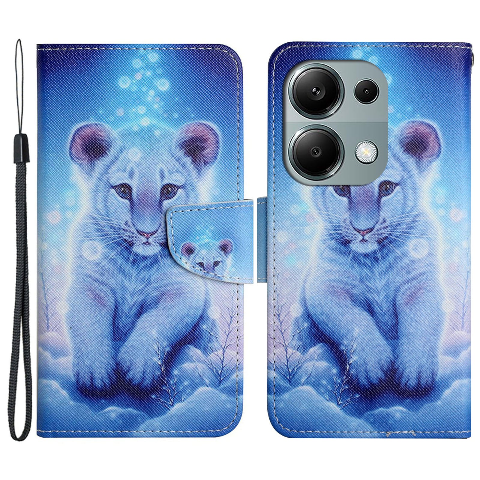 For Xiaomi Redmi Note 13 Pro 4G / Poco M6 Pro 4G Leather Case Pattern Printing Wallet Phone Cover