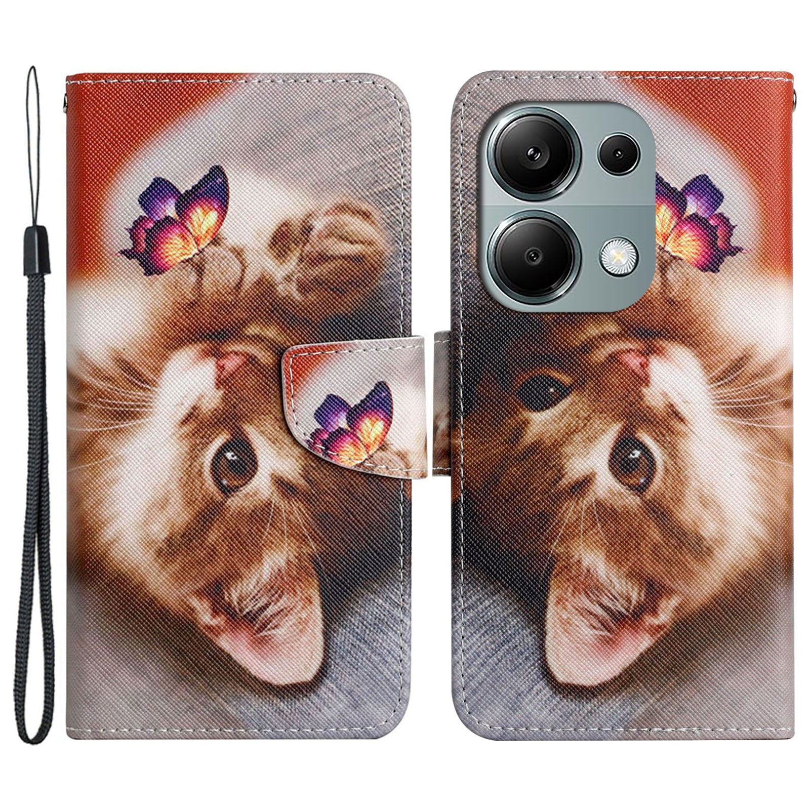 For Xiaomi Redmi Note 13 Pro 4G / Poco M6 Pro 4G Leather Case Pattern Printing Wallet Phone Cover