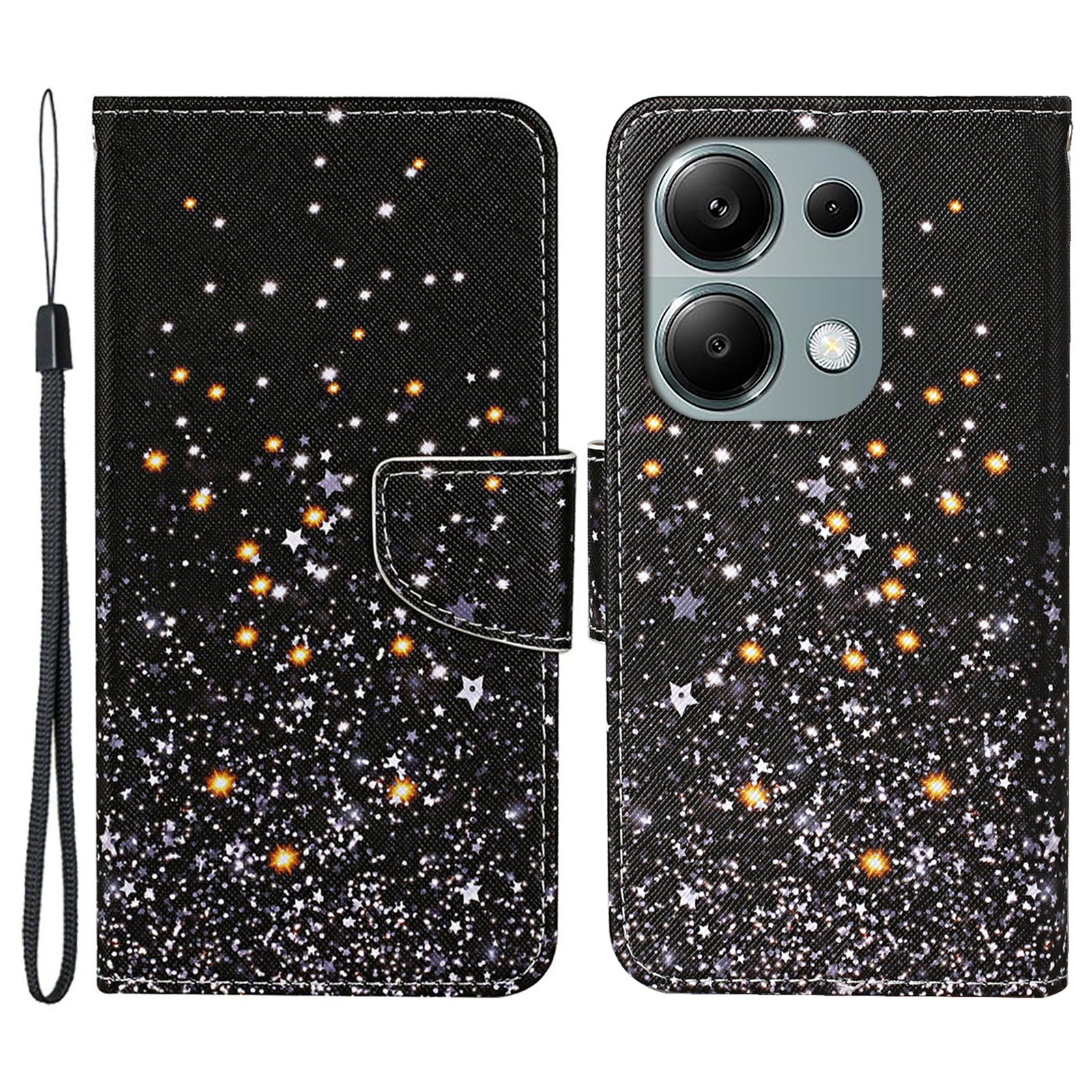 For Xiaomi Redmi Note 13 Pro 4G / Poco M6 Pro 4G Leather Case Pattern Printing Wallet Phone Cover