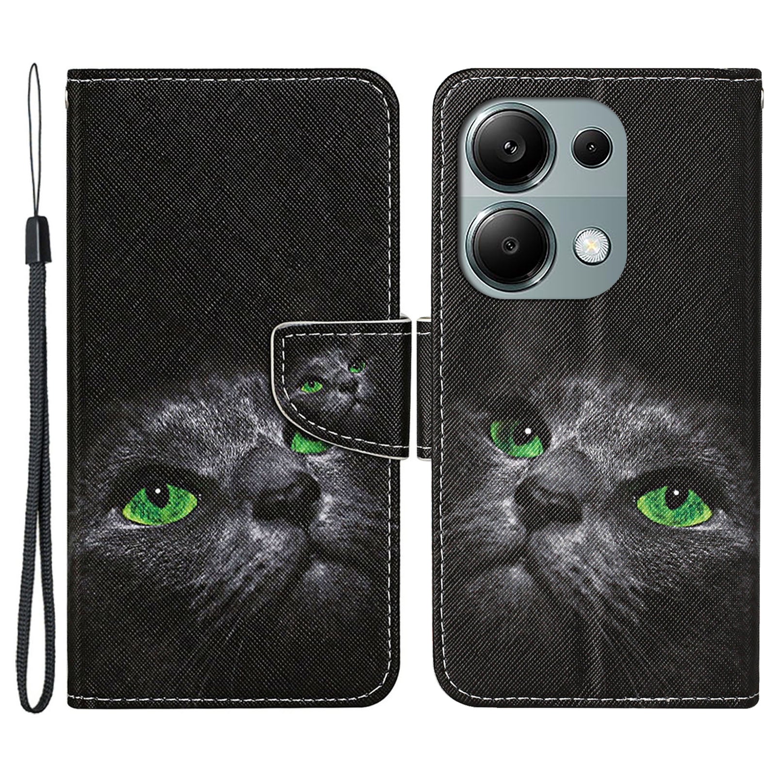 For Xiaomi Redmi Note 13 Pro 4G / Poco M6 Pro 4G Leather Case Pattern Printing Wallet Phone Cover
