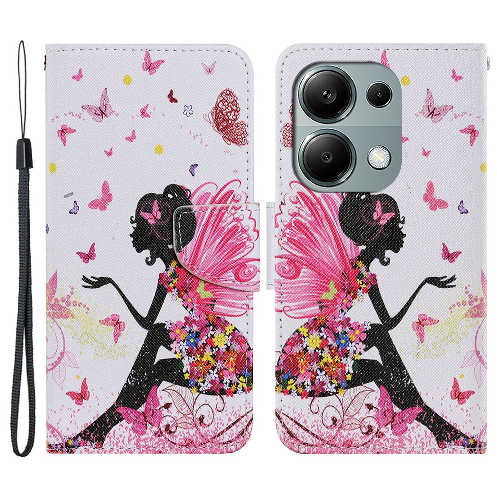 For Xiaomi Redmi Note 13 Pro 4G / Poco M6 Pro 4G Leather Case Pattern Printing Wallet Phone Cover