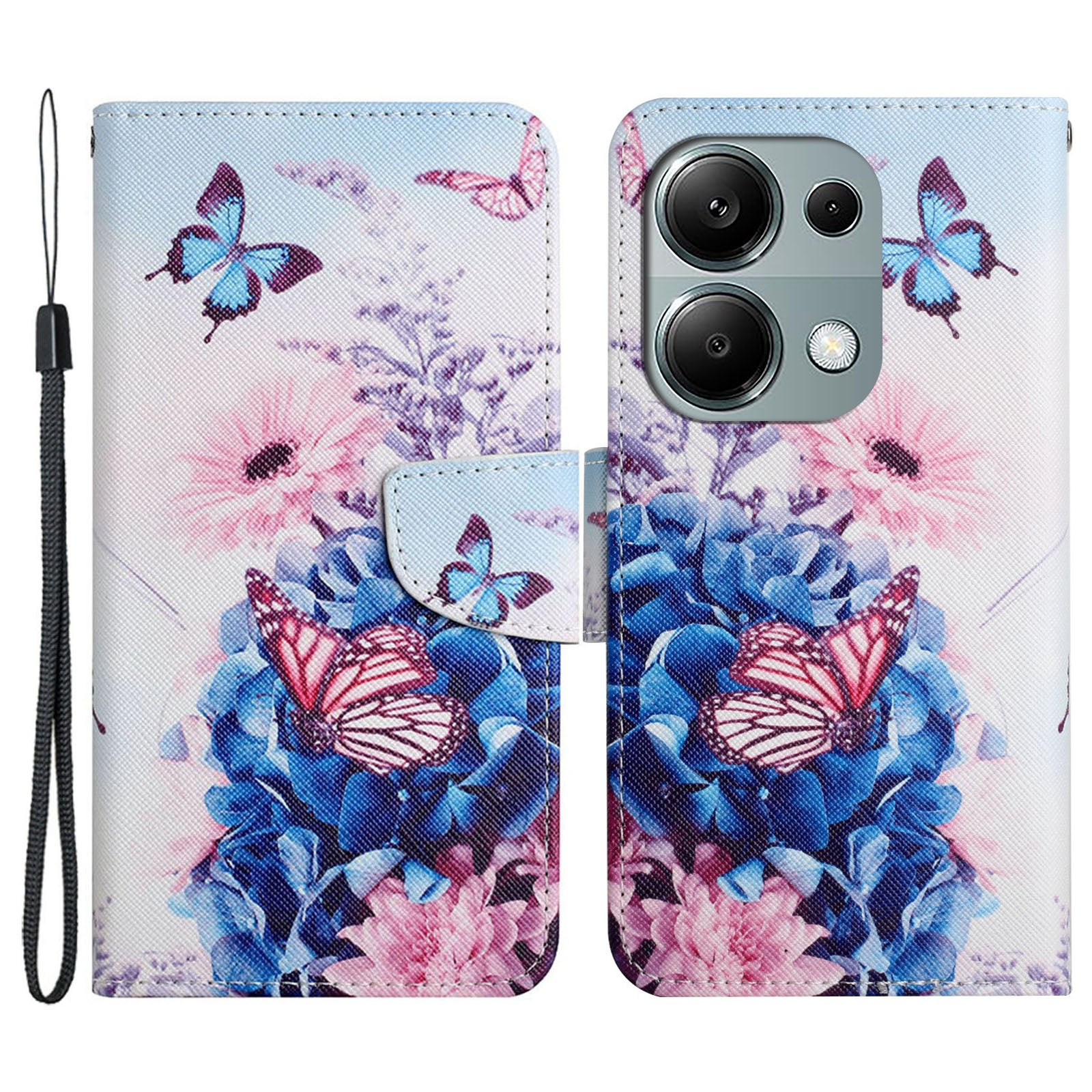 For Xiaomi Redmi Note 13 Pro 4G / Poco M6 Pro 4G Leather Case Pattern Printing Wallet Phone Cover