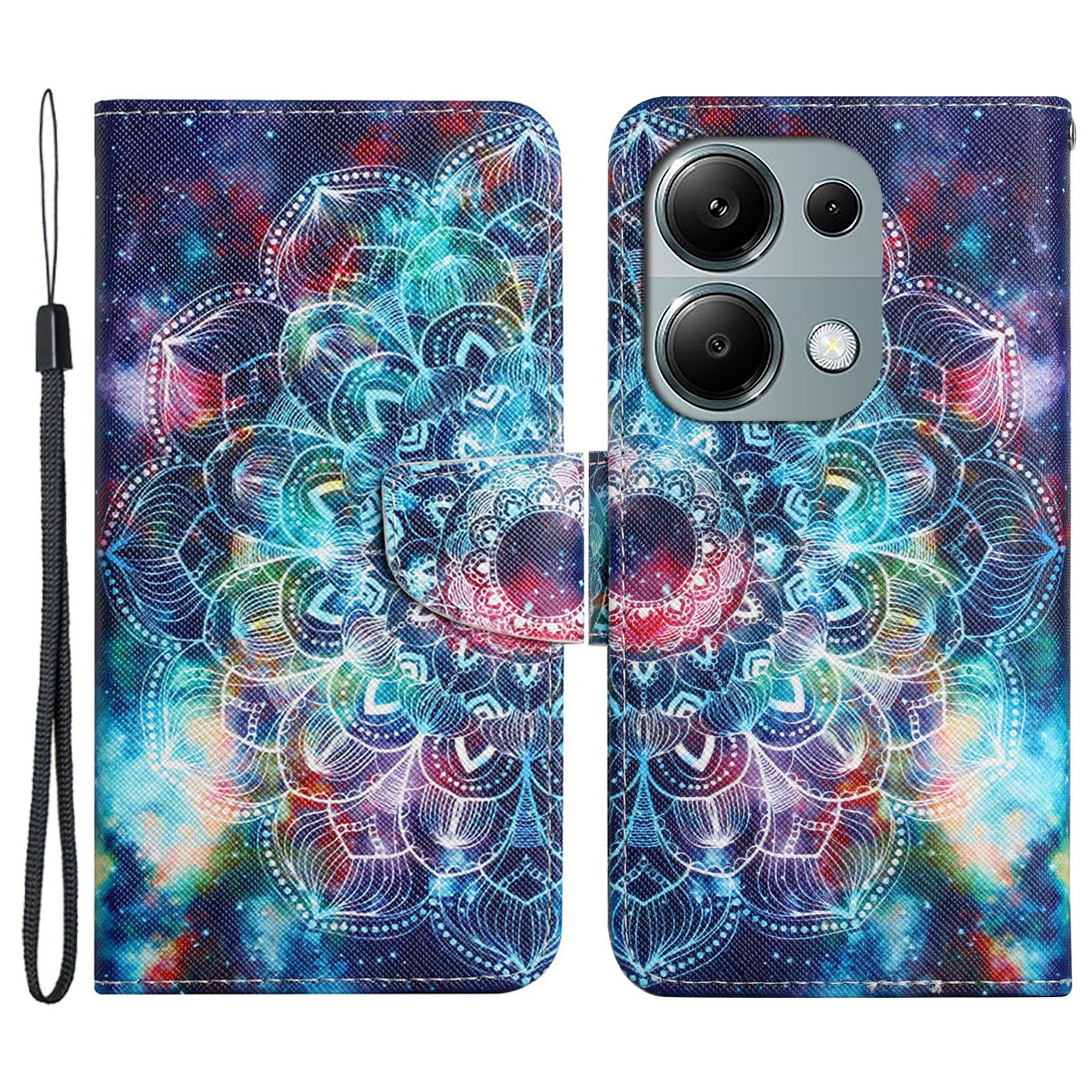 For Xiaomi Redmi Note 13 Pro 4G / Poco M6 Pro 4G Leather Case Pattern Printing Wallet Phone Cover