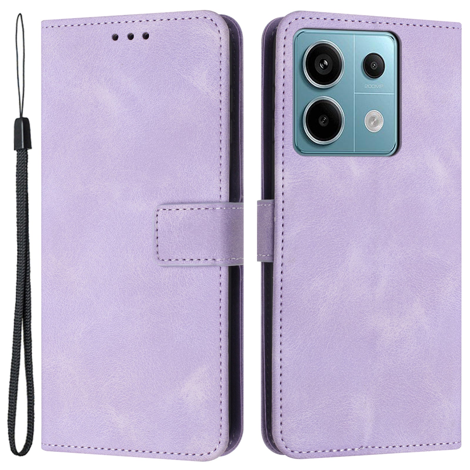 For Xiaomi Redmi Note 13 Pro 5G / Poco X6 5G Case Wallet Skin-touch PU Leather Flip Phone Cover