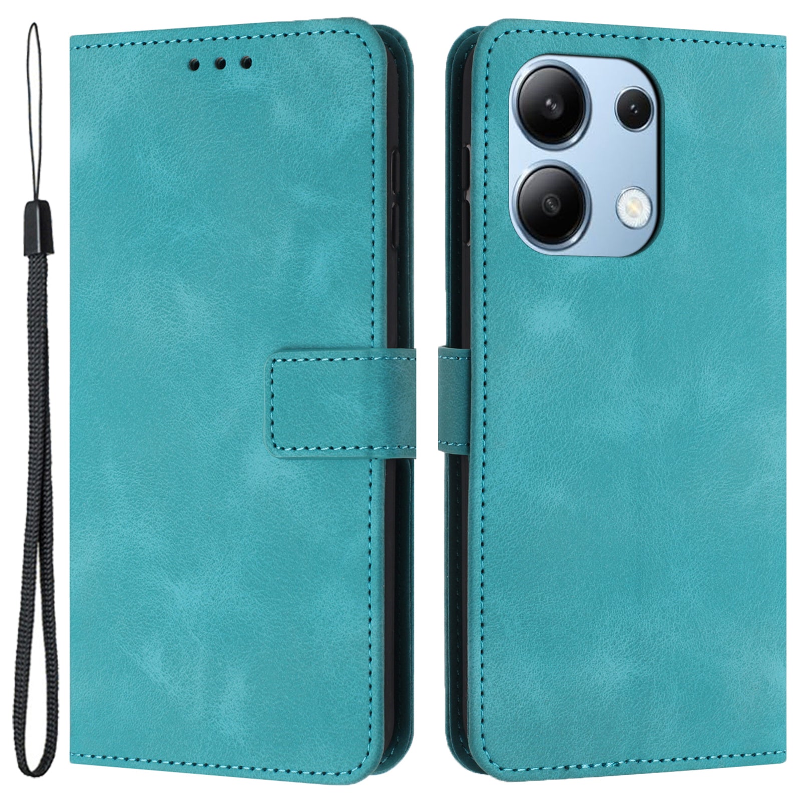 For Xiaomi Redmi Note 13 4G Case Leather Phone Cover with Wallet Folding Stand