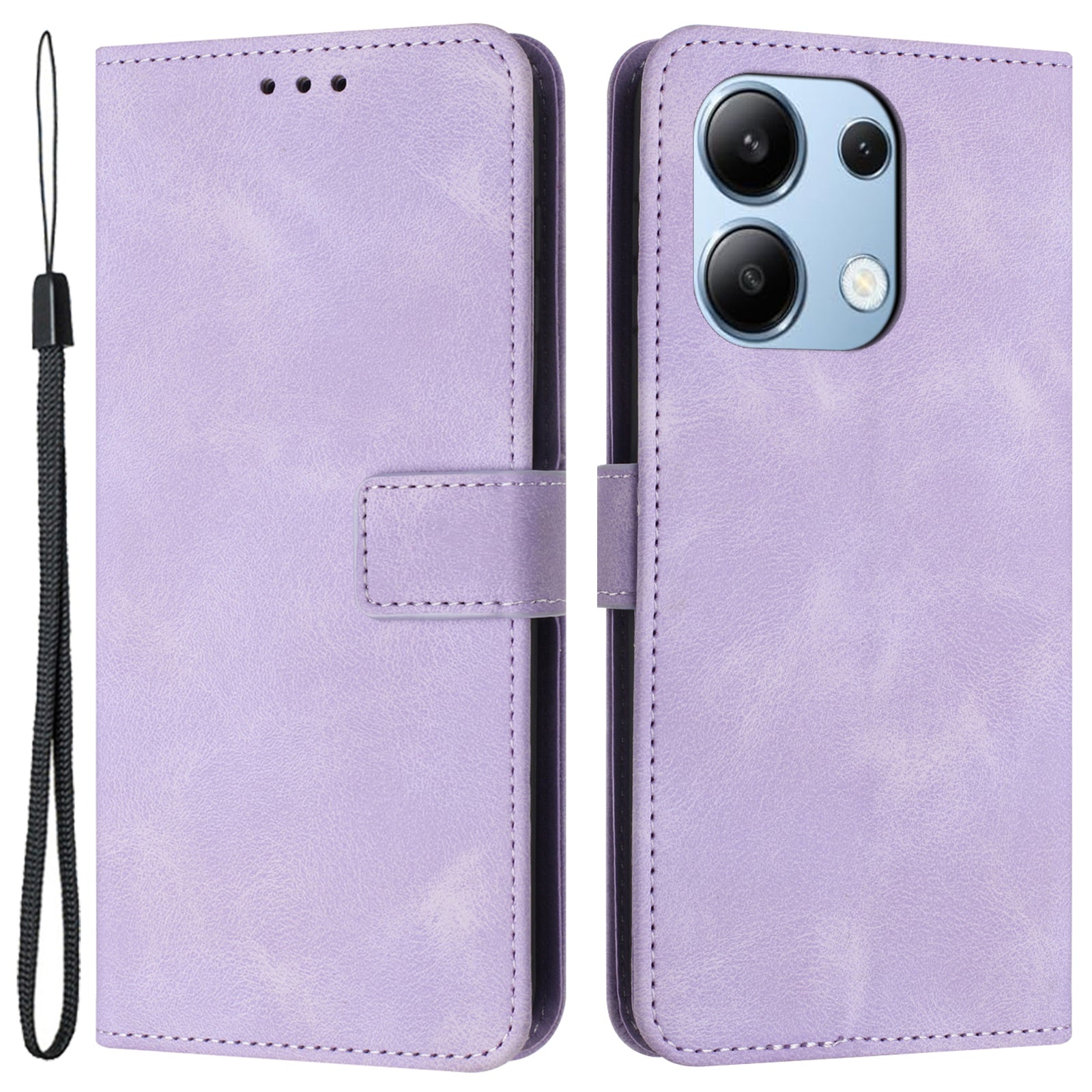 For Xiaomi Redmi Note 13 4G Case Leather Phone Cover with Wallet Folding Stand