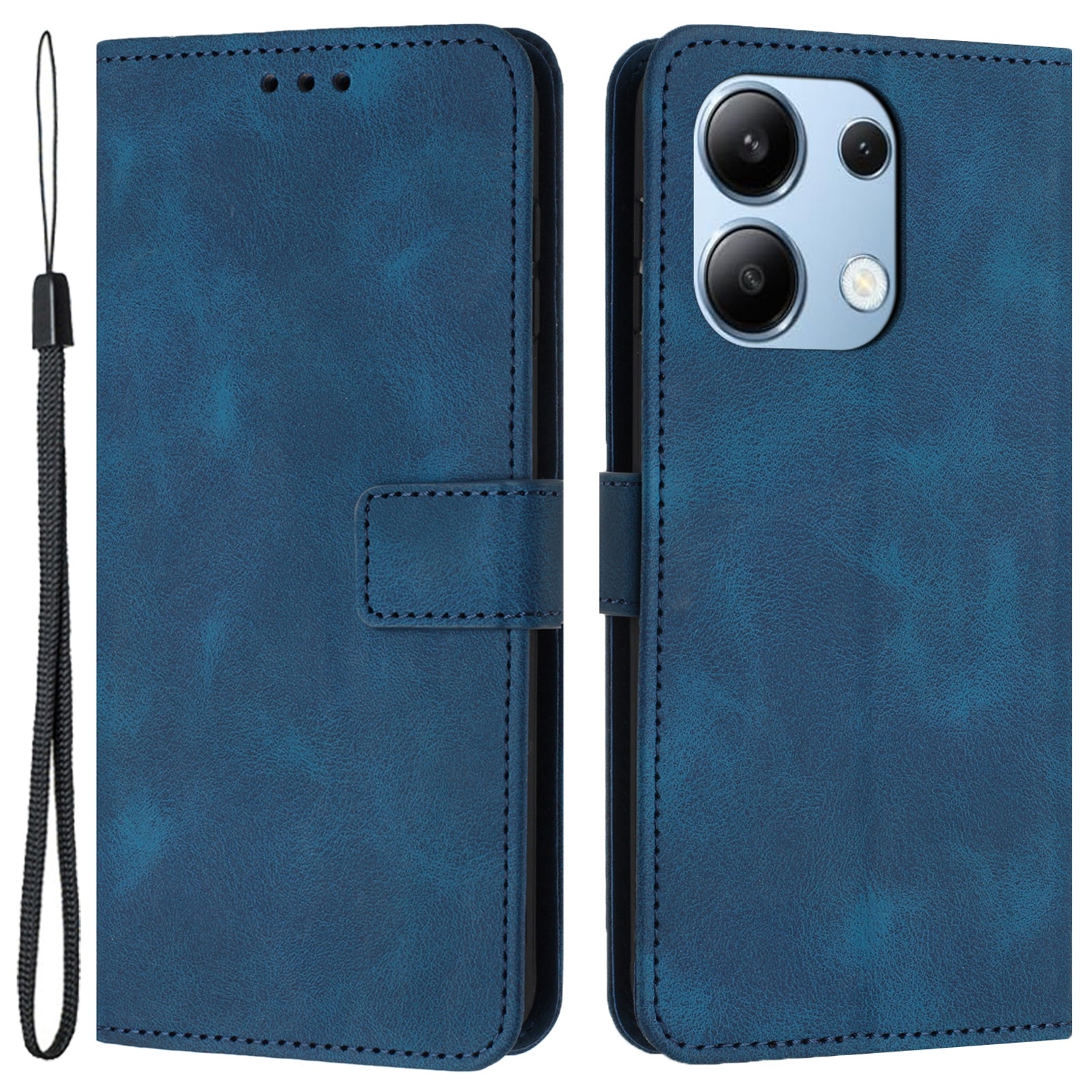For Xiaomi Redmi Note 13 4G Case Leather Phone Cover with Wallet Folding Stand