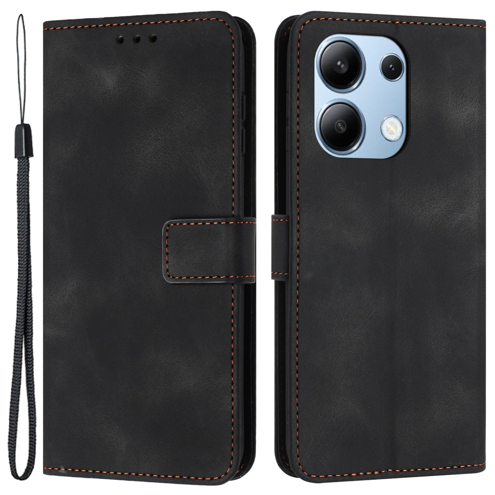 For Xiaomi Redmi Note 13 4G Case Leather Phone Cover with Wallet Folding Stand