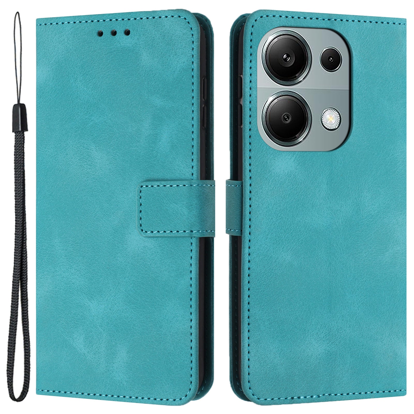 For Xiaomi Redmi Note 13 Pro 4G / Poco M6 Pro 4G Wallet Case Solid Color PU Leather Stand Phone Cover