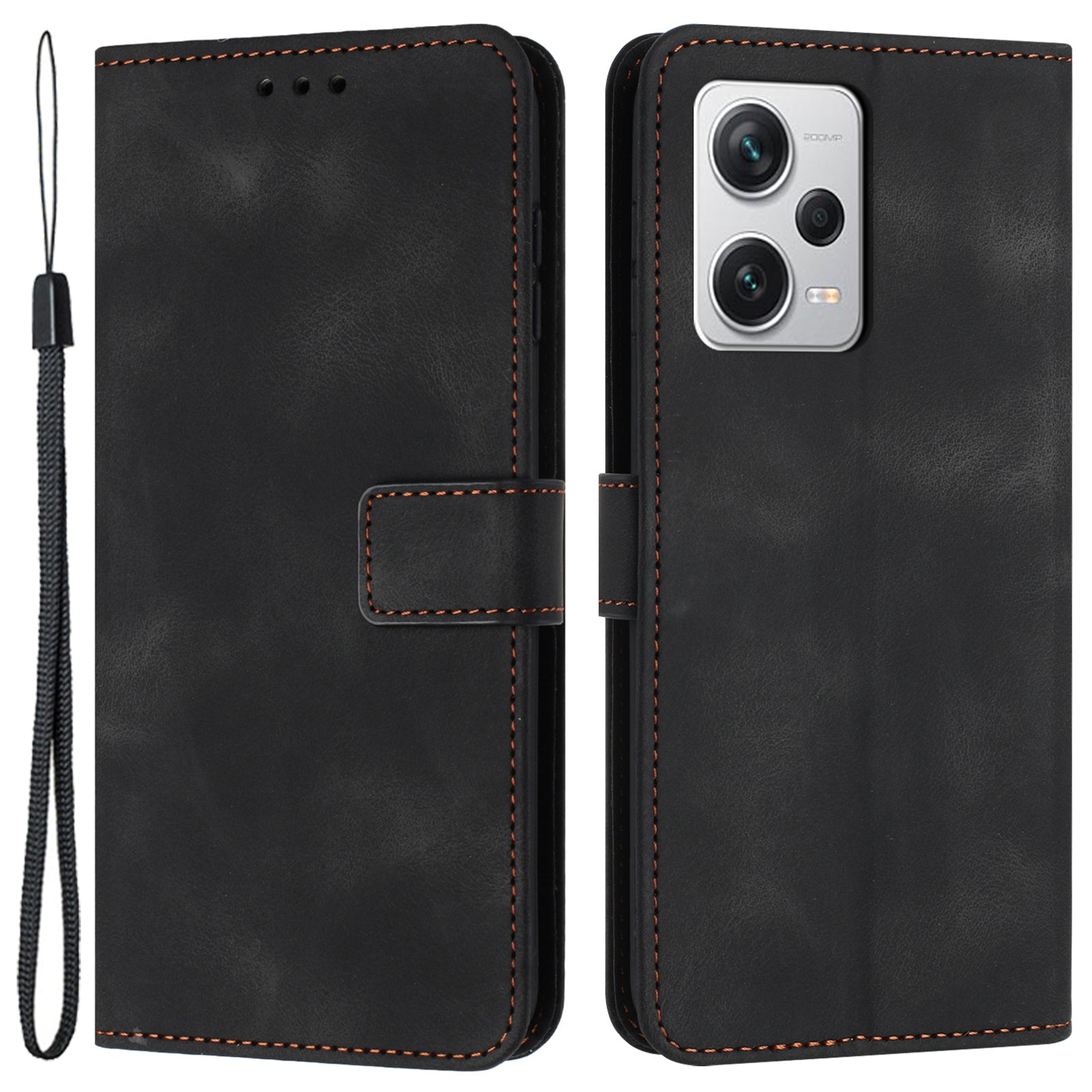 For Xiaomi Redmi Note 12 Pro 5G / 12 Pro Speed 5G / Poco X5 Pro 5G Leather Case Wallet Phone Cover with Strap