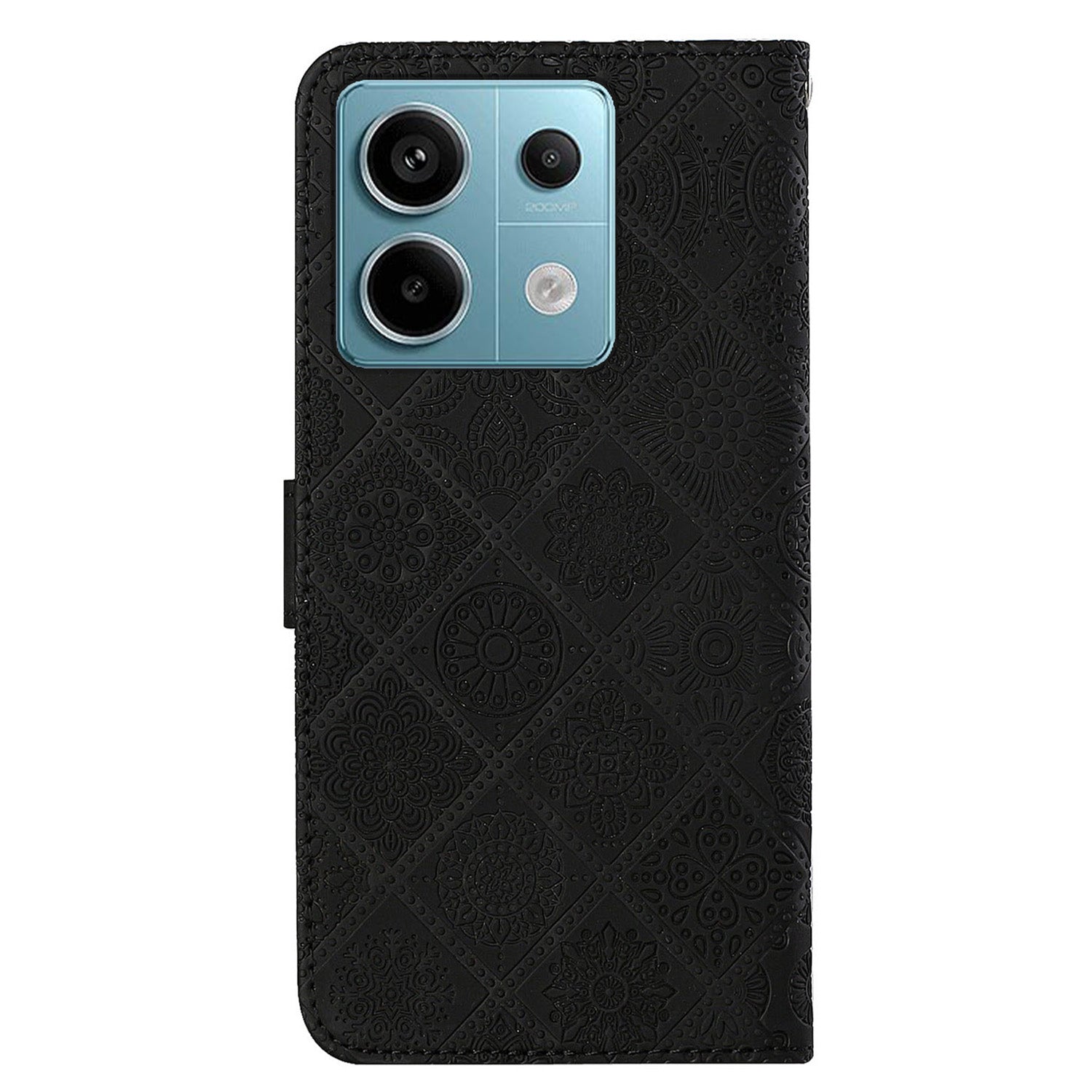 For Xiaomi Redmi Note 13 Pro 5G / Poco X6 5G Case Ethnic Style Imprinted Flower Pattern Leather Phone Cover