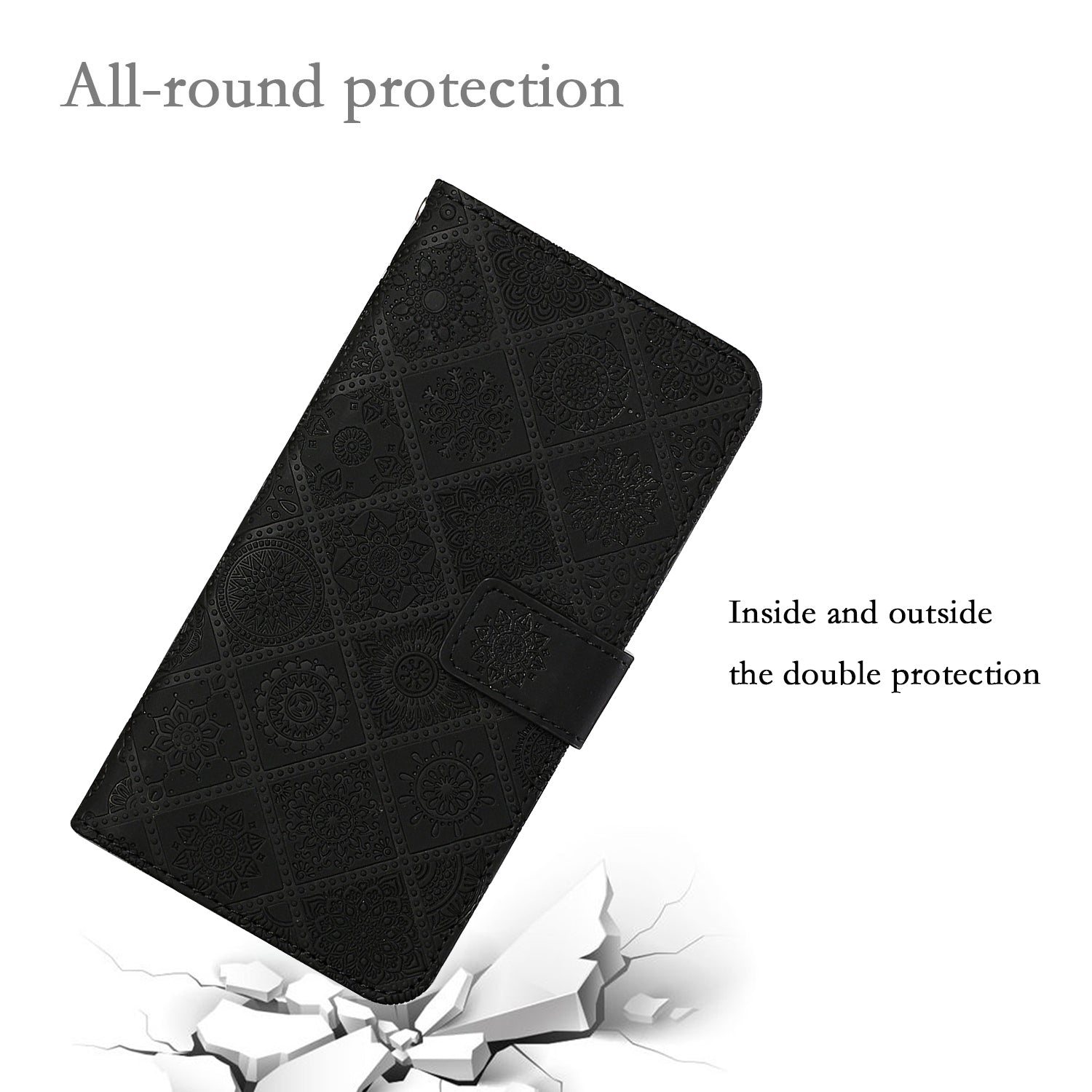 For Xiaomi Redmi Note 13 Pro 4G / Poco M6 Pro 4G Phone Case Ethnic Style Flower Imprinted Leather Flip Cover