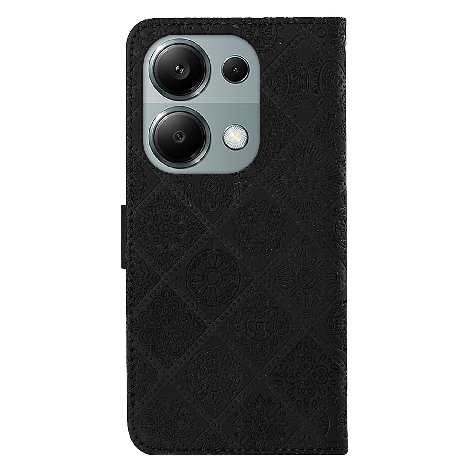 For Xiaomi Redmi Note 13 Pro 4G / Poco M6 Pro 4G Phone Case Ethnic Style Flower Imprinted Leather Flip Cover