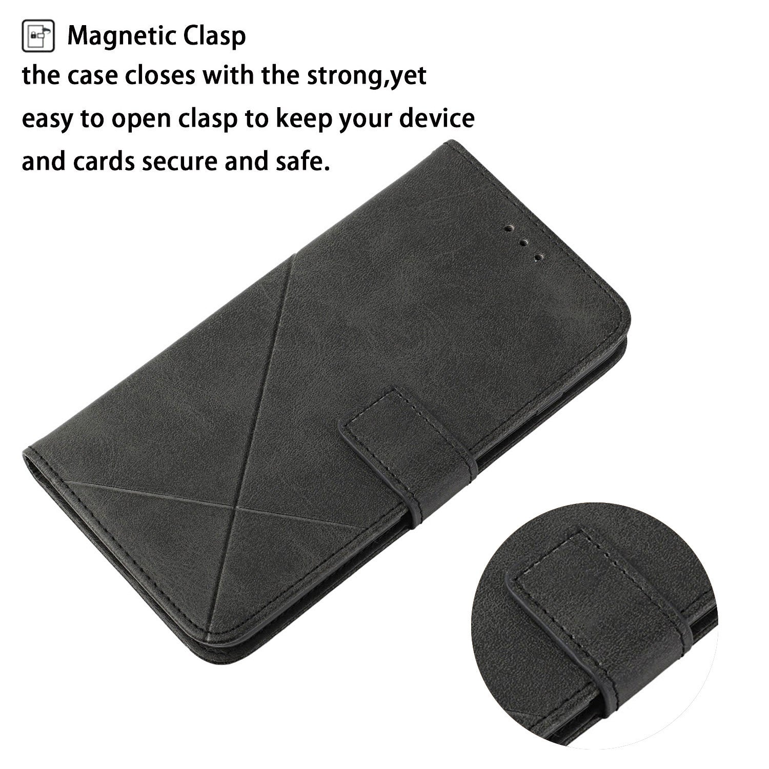 For Xiaomi Redmi Note 13 5G Leather Case Line Pattern Wallet Phone Cover